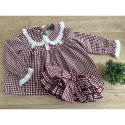 CAMISA + BRAGUITA VICHY GUINDA